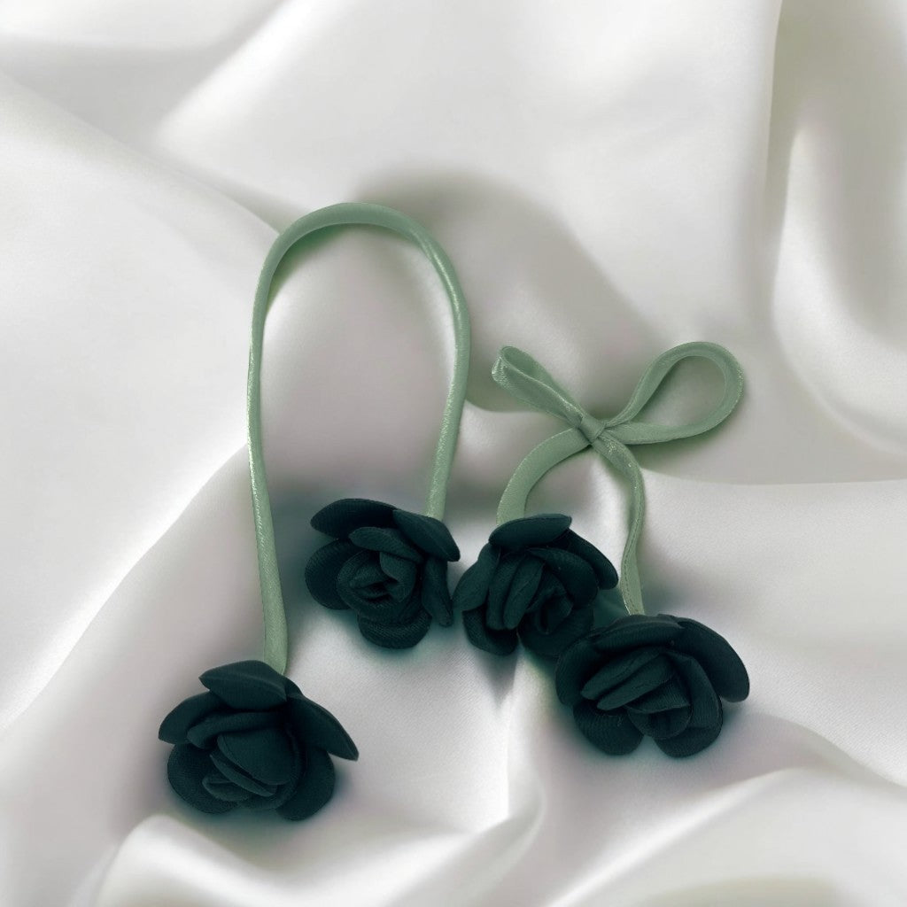 Fabric double-headed bud three-dimensional rose