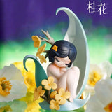Sleeping Flower Elf series figure ornament