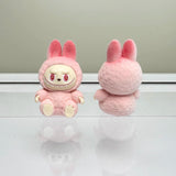 Gradual change color mini flocking labubu