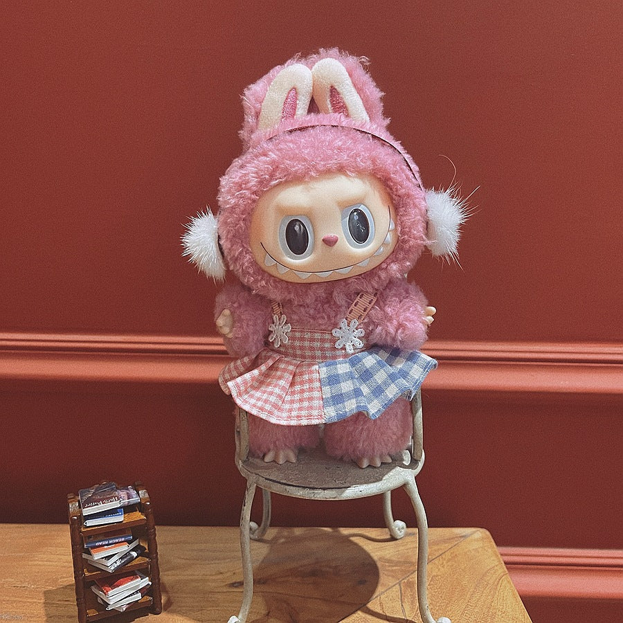 17Cm labubu baby clothes generation vinyl face pendant plush doll for clothes set wholesale price