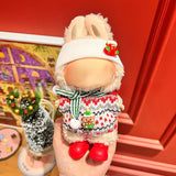 Only clothes are suitable for Labubu baby clothes, one, two and three generations labubu pendant, plush doll sweater, Christmas baby clothes.