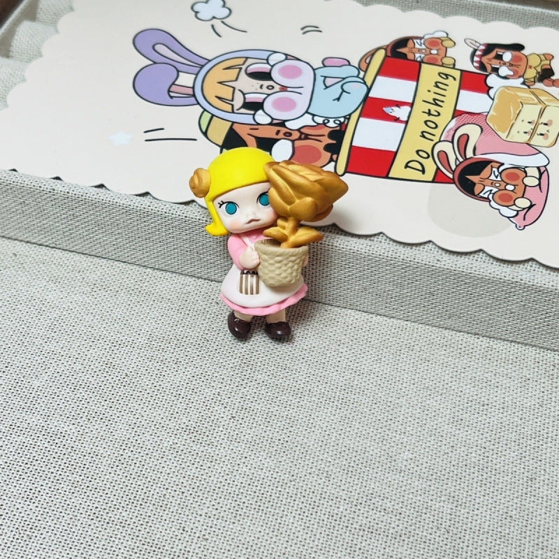 Molly change baby, cute grain DIY mobile phone chain pvc accessories ornament tide play