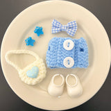 [Baby clothes only] Crying baby vinyl baby clothes cute overalls baby clothes set