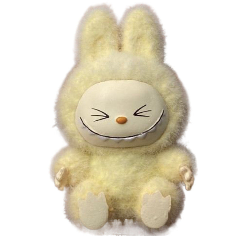 fluffy sitting labubu