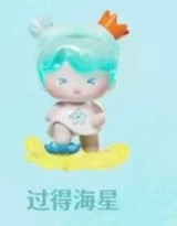 YOYO paint a good color head cute grain series right and right cute tide play tabletop ornament birthday gift figure