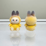 Gradual change color mini flocking labubu