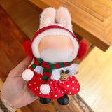 Only clothes are suitable for Labubu baby clothes, one, two and three generations labubu pendant, plush doll sweater, Christmas baby clothes.