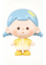 VUUYOO worry-free baby Yijian Fenghua series cute grain antique trend play ornament figure