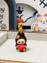 fluffy sitting labubu