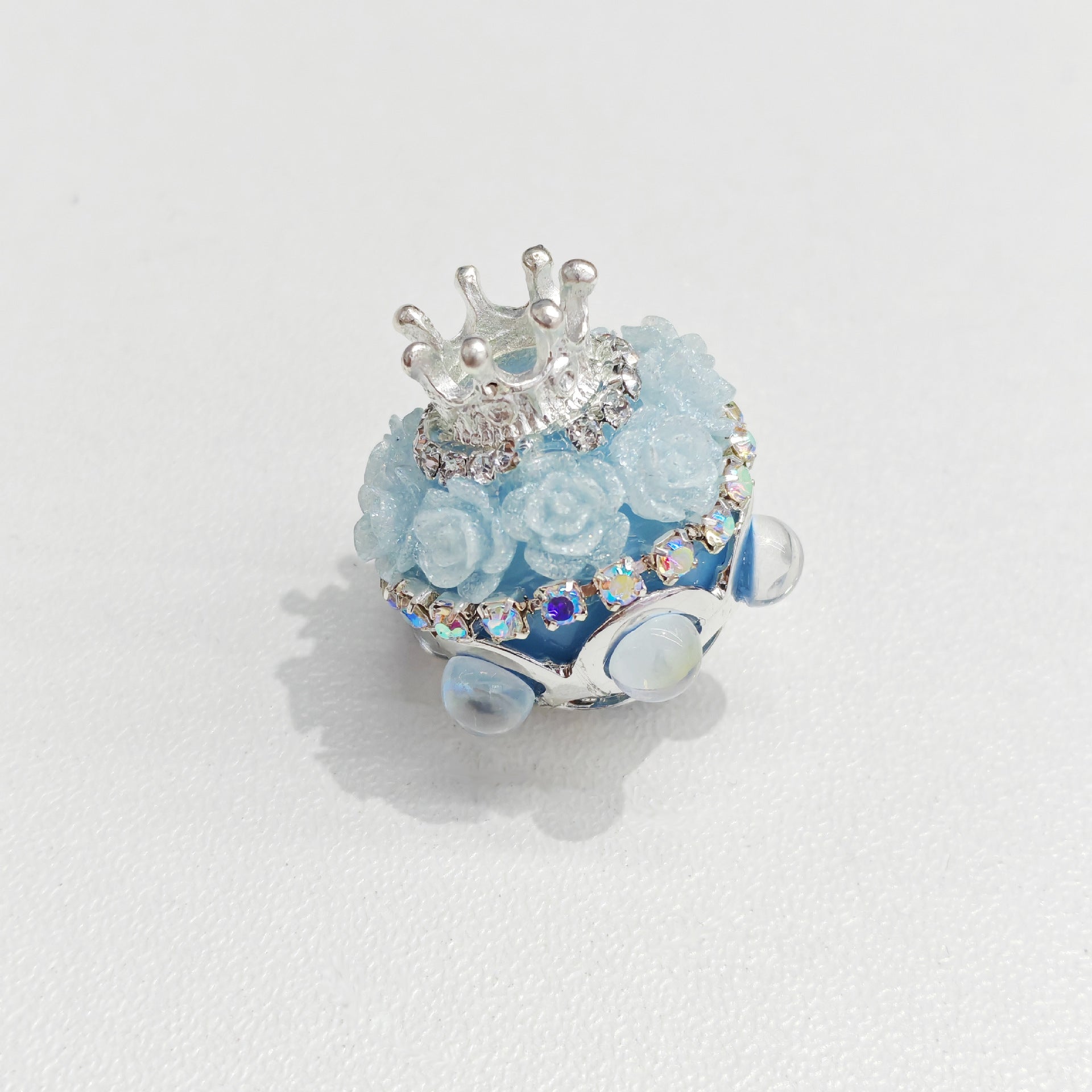 Heavy Industry Pearl Flower Crown Diamond Ball Soft Pottery Straight Hole Beads