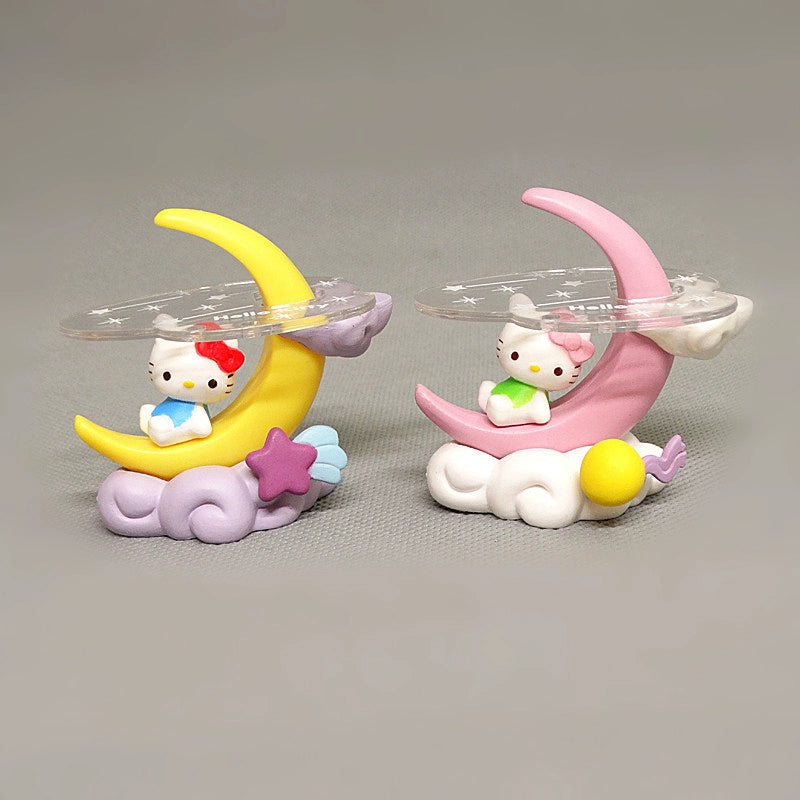 Doll moon forest kt cat, cat skating cute duck bathtub scene figure doll ornament