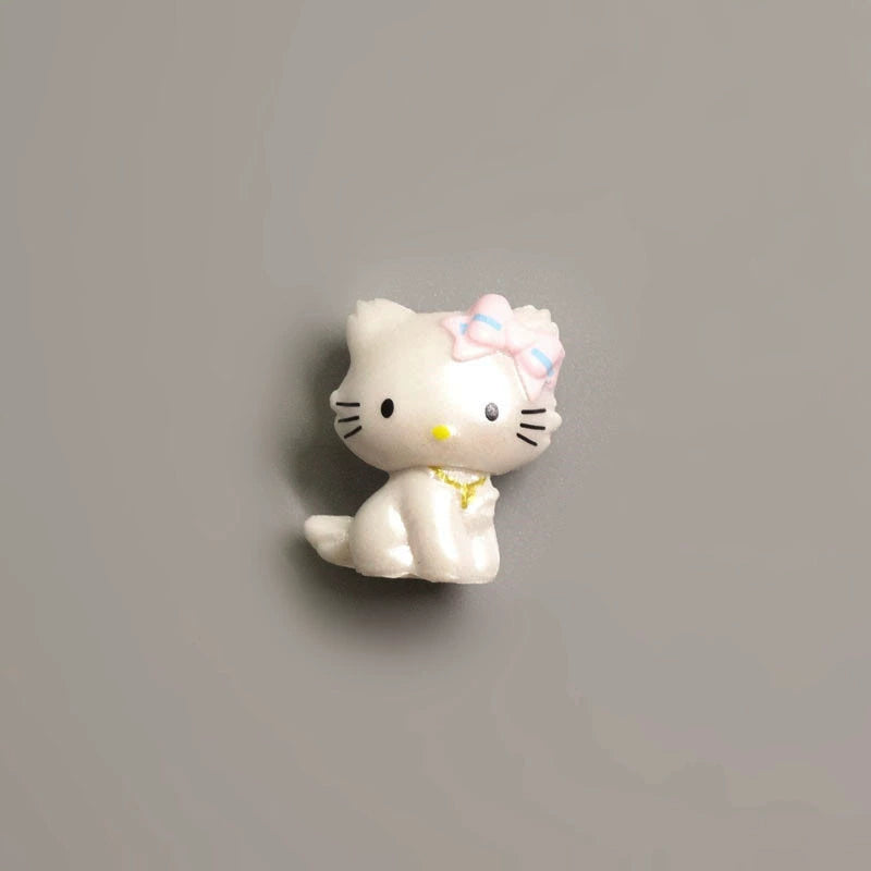 Mini variety, styling pvc cat, small kt black leather doll ornament DIY handmade material