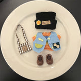 [Baby clothes only] Crying baby vinyl baby clothes cute overalls baby clothes set