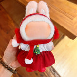 Only clothes are suitable for Labubu baby clothes, one, two and three generations labubu pendant, plush doll sweater, Christmas baby clothes.