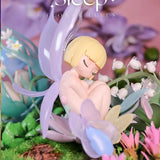 Sleeping Flower Elf series figure ornament