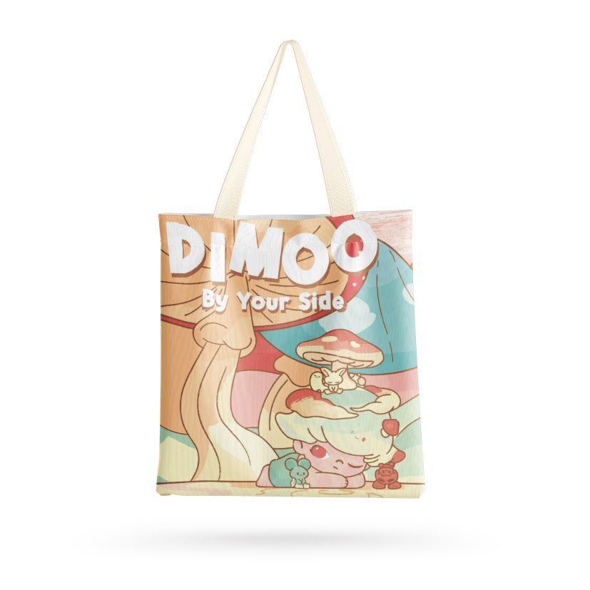 Dimmo cartoon cute ins wind self-printed canvas bag