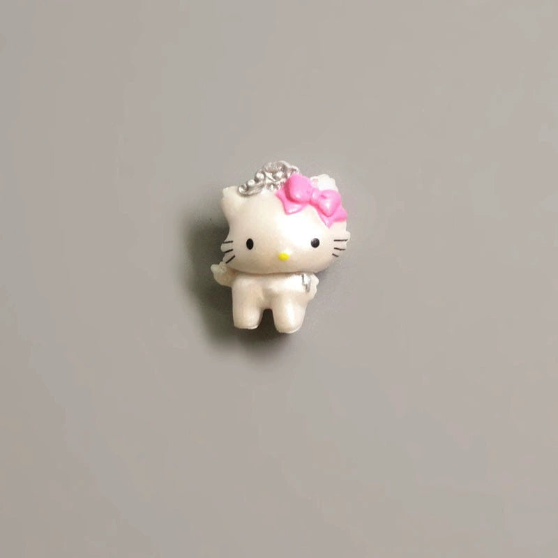 Mini variety, styling pvc cat, small kt black leather doll ornament DIY handmade material