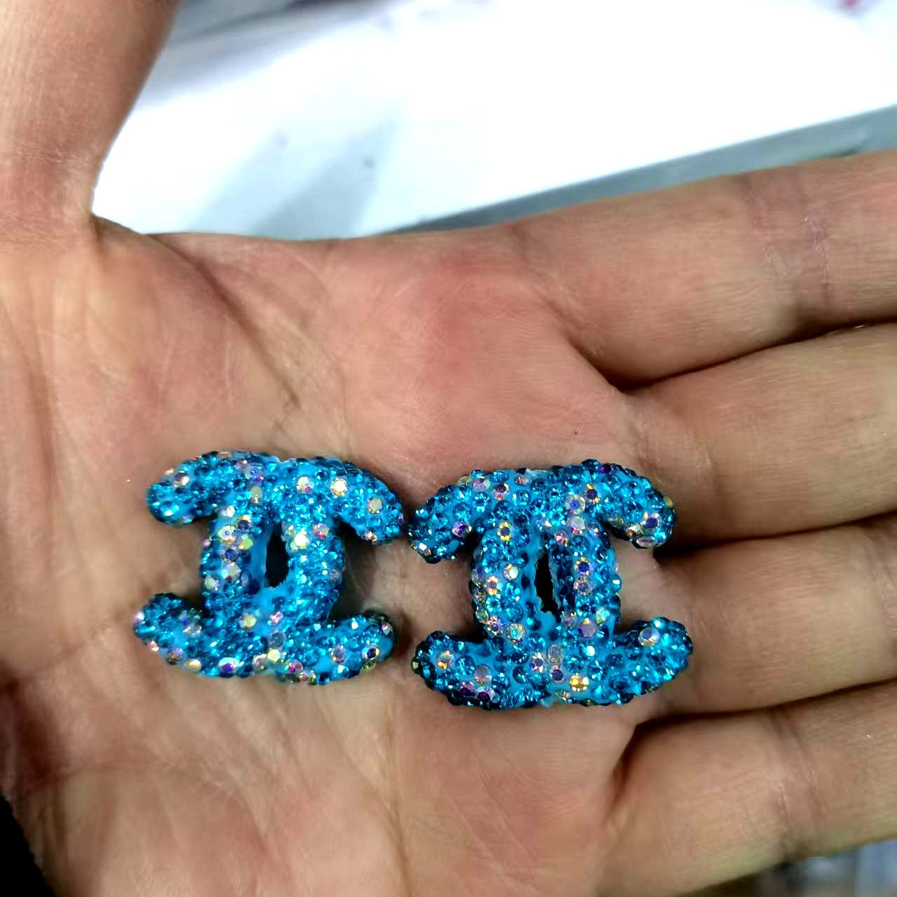 Terracotta Rhinestone Double C