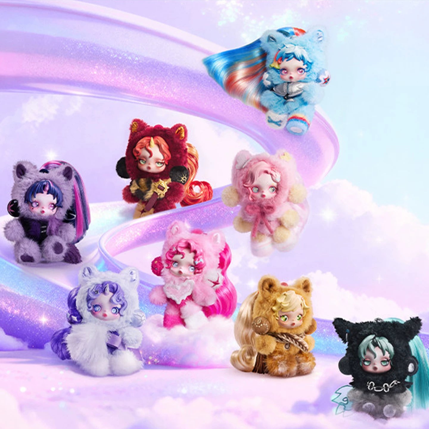 SKULLPANDA × My Little Pony Series Plush Doll Pendant