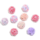 Simulated soft rose clay diamond ball