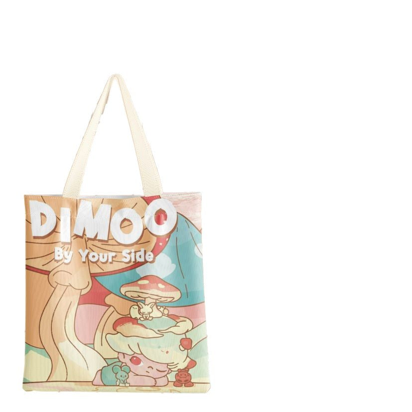 Dimmo cartoon cute ins wind self-printed canvas bag