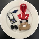 [Baby clothes only] Crying baby vinyl baby clothes cute overalls baby clothes set