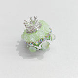 Heavy Industry Pearl Flower Crown Diamond Ball Soft Pottery Straight Hole Beads