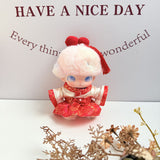 New Life Diary Series Baby Clothes Vinyl Plush Pendant Overalls