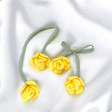 Fabric double-headed bud three-dimensional rose