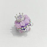 Heavy Industry Pearl Flower Crown Diamond Ball Soft Pottery Straight Hole Beads