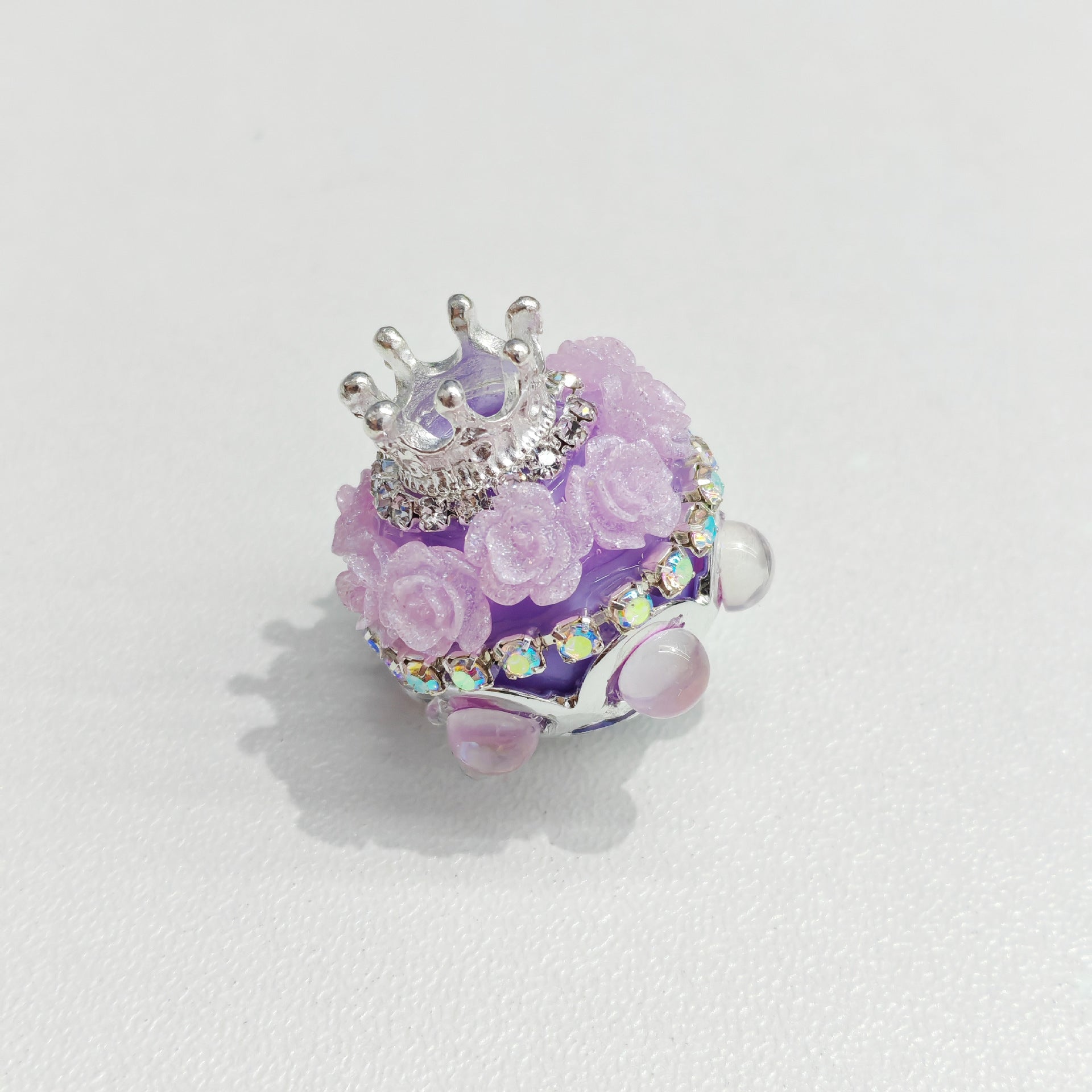 Heavy Industry Pearl Flower Crown Diamond Ball Soft Pottery Straight Hole Beads