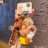 Miffy Miffy Rabbit DIY mobile phone chain keychain exquisite beaded backpack keychain jewelry
