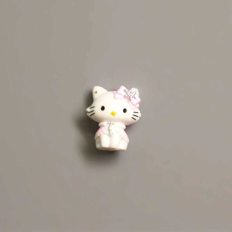 Mini variety, styling pvc cat, small kt black leather doll ornament DIY handmade material