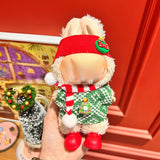 Only clothes are suitable for Labubu baby clothes, one, two and three generations labubu pendant, plush doll sweater, Christmas baby clothes.