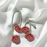 Fabric double-headed bud three-dimensional rose