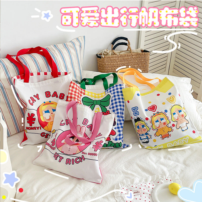 Crying baby canvas bag