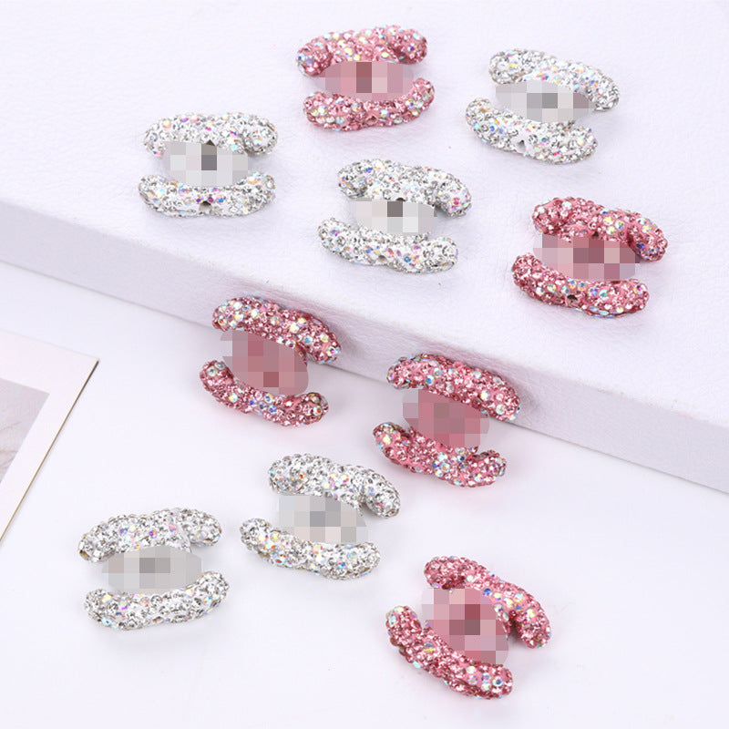 Terracotta Rhinestone Double C