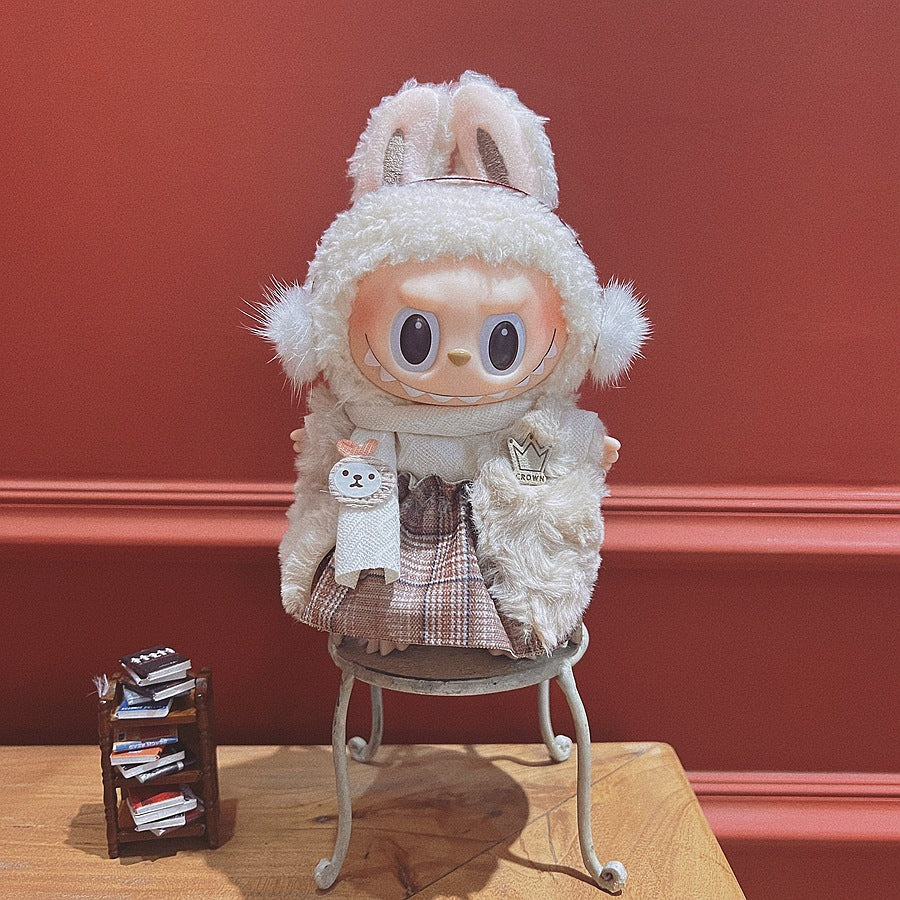 17Cm labubu baby clothes generation vinyl face pendant plush doll for clothes set wholesale price