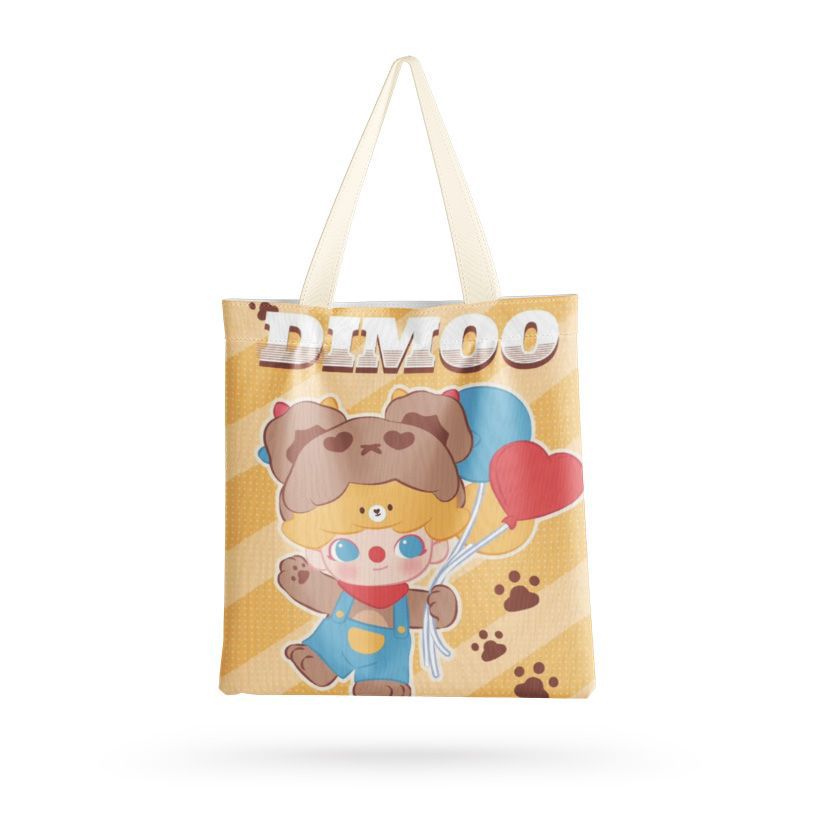 Dimmo cartoon cute ins wind self-printed canvas bag