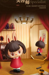 Labubu retro barber shop series trendy figure