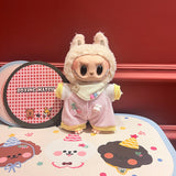 17Cm labubu baby clothes generation vinyl face pendant plush doll for clothes set wholesale price