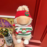 Only clothes are suitable for Labubu baby clothes, one, two and three generations labubu pendant, plush doll sweater, Christmas baby clothes.