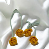 Fabric double-headed bud three-dimensional rose