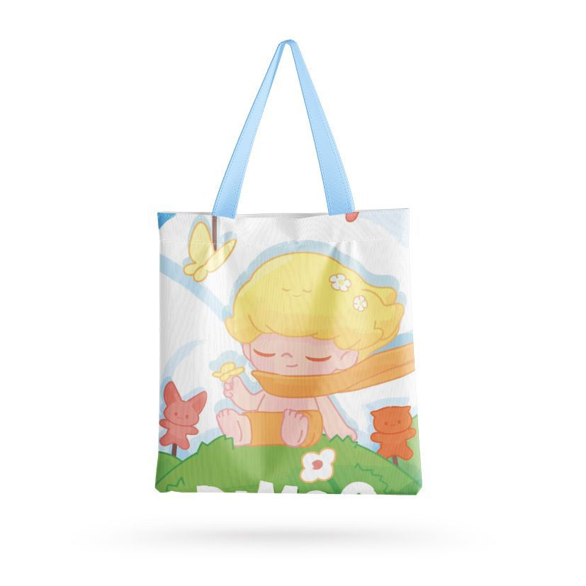 Dimmo cartoon cute ins wind self-printed canvas bag