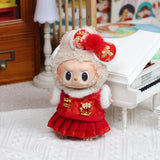 New Year's Spring Festival antique Hanfu, vinyl pendant Labubu clothes