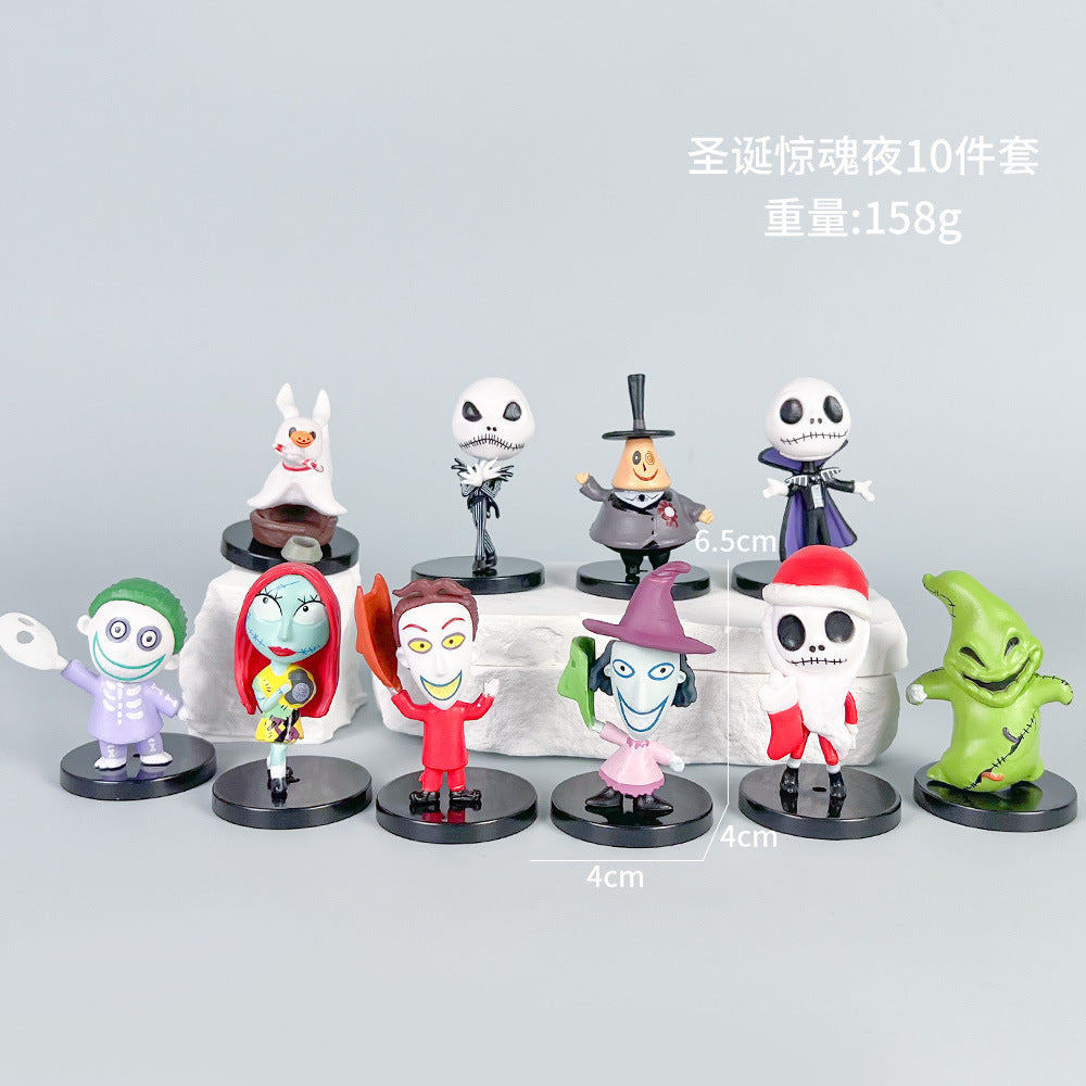 Night Horror Ghost Baby Chainsaw Chucky Ghost Bride Crow Clown Screaming Halloween Figure Anime