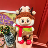 Only clothes are suitable for Labubu baby clothes, one, two and three generations labubu pendant, plush doll sweater, Christmas baby clothes.