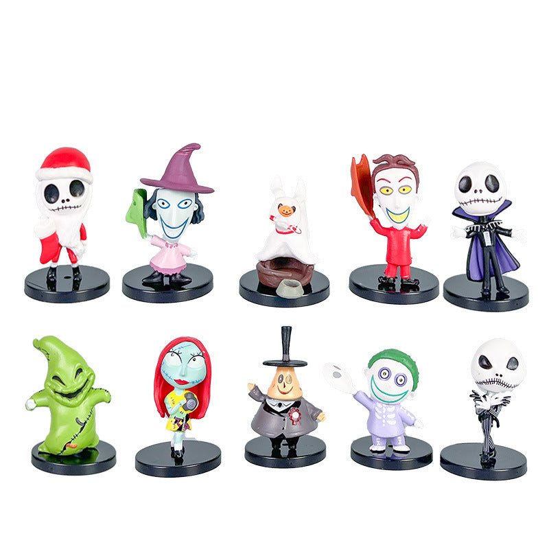 Night Horror Ghost Baby Chainsaw Chucky Ghost Bride Crow Clown Screaming Halloween Figure Anime