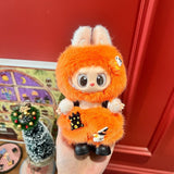 Only clothes are suitable for Labubu baby clothes, one, two and three generations labubu pendant, plush doll sweater, Christmas baby clothes.