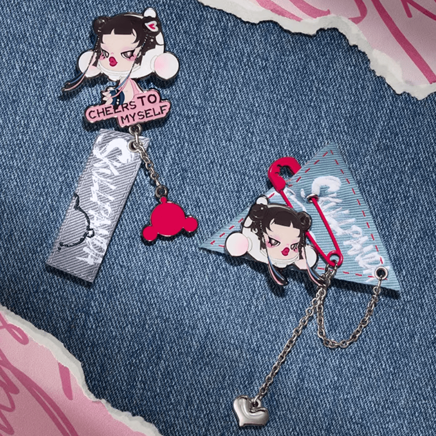 CHEERS TO MYSELF series badge pendant